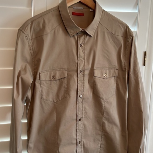 Prada men’s button up tan 45 button pockets - Picture 2 of 13